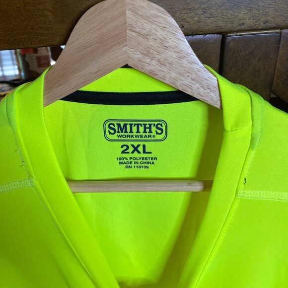 Smith's Workwear Chartreuse Size 2XL Yellow Green Short Sleeve T Shirt - Picture 4 of 5